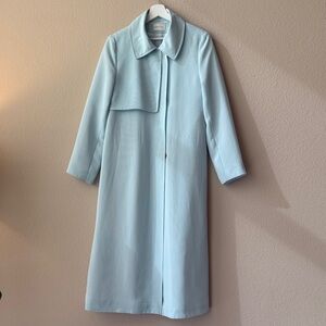 Elegant Light Blue Women's Dress Coat